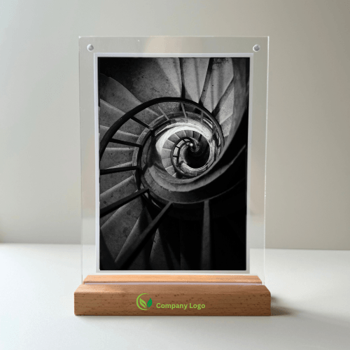 Customised Acrylic Frame Wooden Base - Mimoriva