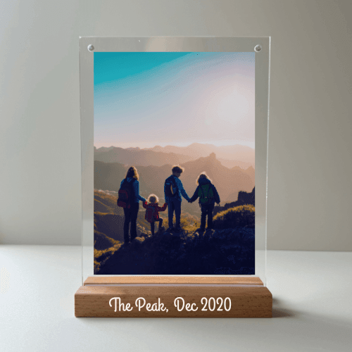Customised Acrylic Frame Wooden Base - Mimoriva