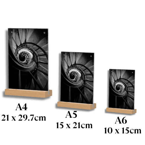 Customised Acrylic Frame Wooden Base - Mimoriva